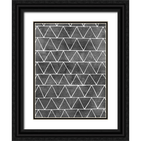 Modern Monochrome II Black Ornate Wood Framed Art Print with Double Matting by Popp, Grace