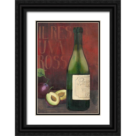 Wine Still Life II Black Ornate Wood Framed Art Print with Double Matting by Popp, Grace