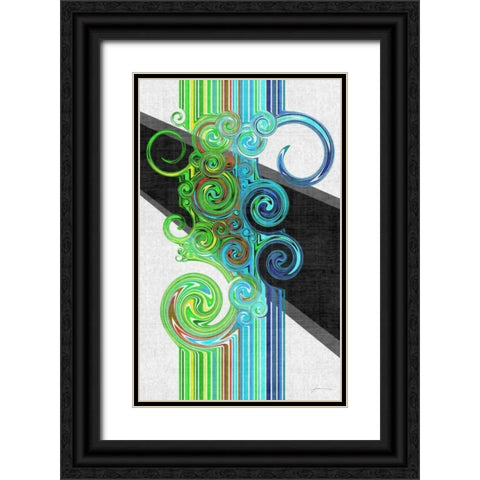 Twirl I Black Ornate Wood Framed Art Print with Double Matting by Burghardt, James