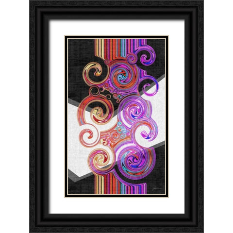Twirl II Black Ornate Wood Framed Art Print with Double Matting by Burghardt, James