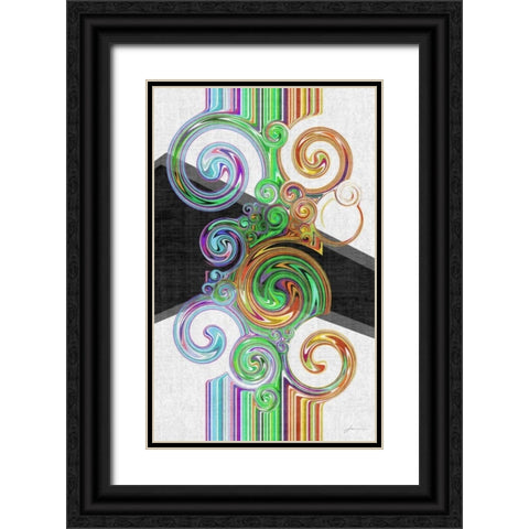 Twirl III Black Ornate Wood Framed Art Print with Double Matting by Burghardt, James