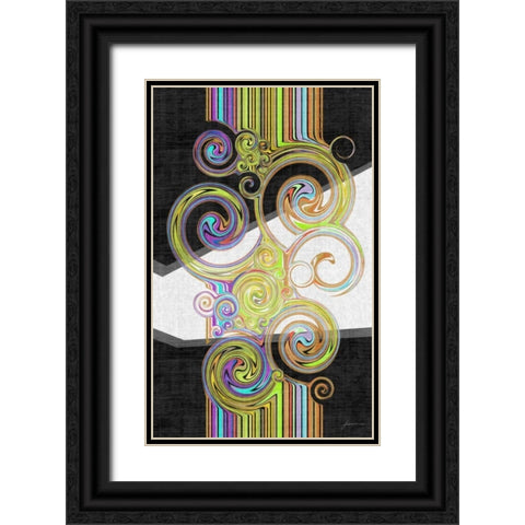 Twirl IV Black Ornate Wood Framed Art Print with Double Matting by Burghardt, James