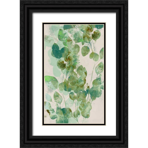 Watercolor Eucalyptus I Black Ornate Wood Framed Art Print with Double Matting by Goldberger, Jennifer