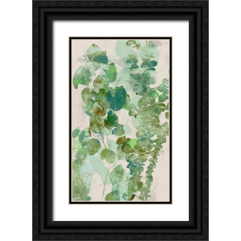 Watercolor Eucalyptus II Black Ornate Wood Framed Art Print with Double Matting by Goldberger, Jennifer