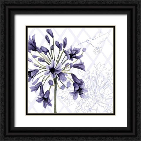 Hummingbird Dance I Black Ornate Wood Framed Art Print with Double Matting by Popp, Grace