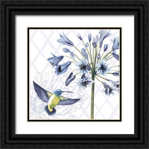 Hummingbird Dance II Black Ornate Wood Framed Art Print with Double Matting by Popp, Grace