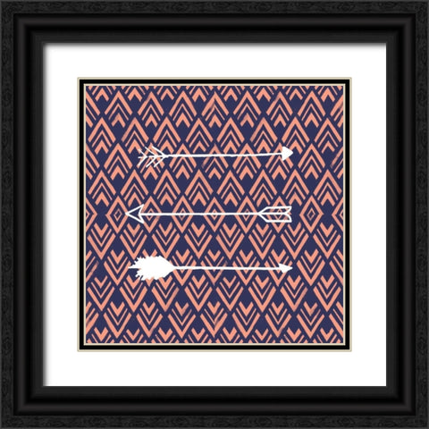 Deco Arrow I Black Ornate Wood Framed Art Print with Double Matting by Studio W