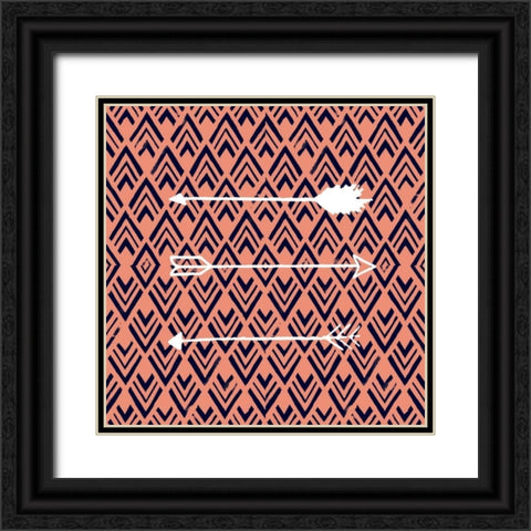 Deco Arrow II Black Ornate Wood Framed Art Print with Double Matting by Studio W