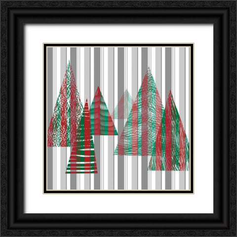 Oh Christmas Tree II Black Ornate Wood Framed Art Print with Double Matting by Gordon, Sharon