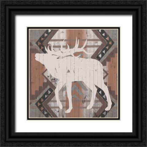 Southwest Lodge Silhouette I Black Ornate Wood Framed Art Print with Double Matting by Vision Studio