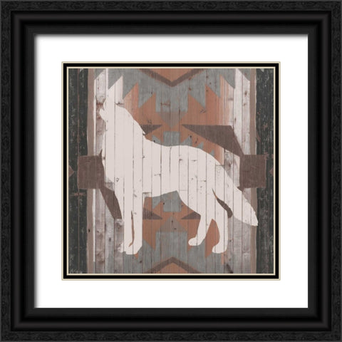 Southwest Lodge Silhouette II Black Ornate Wood Framed Art Print with Double Matting by Vision Studio