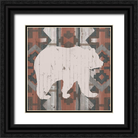 Southwest Lodge Silhouette III Black Ornate Wood Framed Art Print with Double Matting by Vision Studio