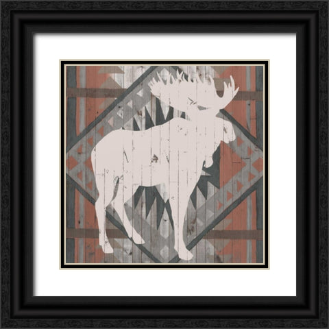 Southwest Lodge Silhouette IV Black Ornate Wood Framed Art Print with Double Matting by Vision Studio
