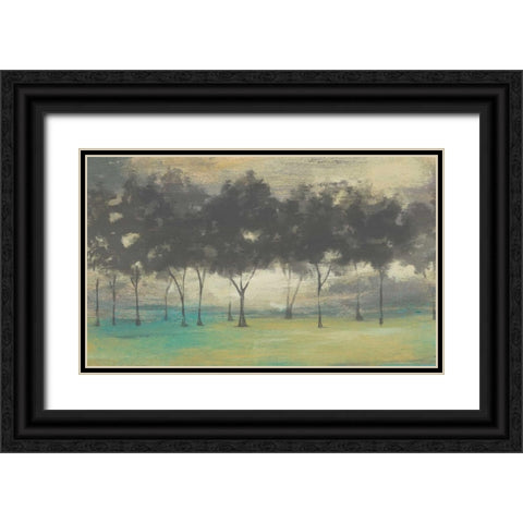 Soft Grove I Black Ornate Wood Framed Art Print with Double Matting by Goldberger, Jennifer