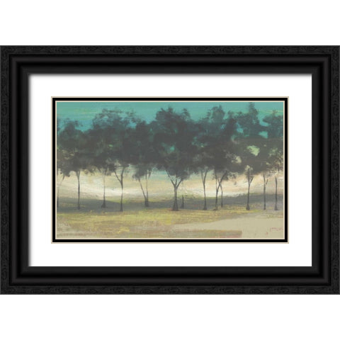 Soft Grove II Black Ornate Wood Framed Art Print with Double Matting by Goldberger, Jennifer