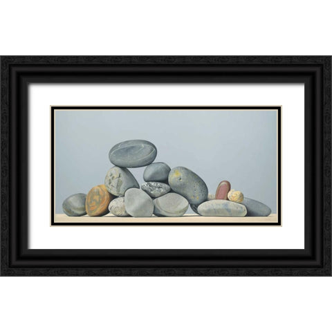 Rocks - Still Life Black Ornate Wood Framed Art Print with Double Matting by Cholakian, Kevork