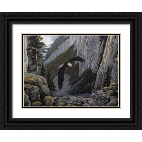 Soaring High I Black Ornate Wood Framed Art Print with Double Matting by Lynnsy, B.
