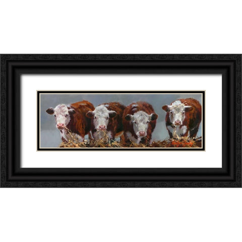 The Diners Club Black Ornate Wood Framed Art Print with Double Matting by Hawley, Carolyne