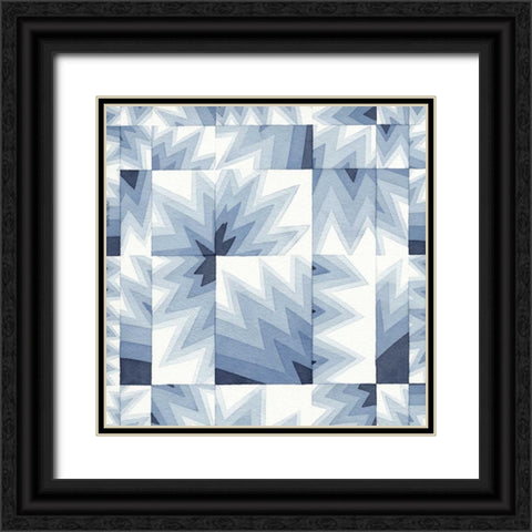 Gradient Indigo III Black Ornate Wood Framed Art Print with Double Matting by Galapon, Nikki
