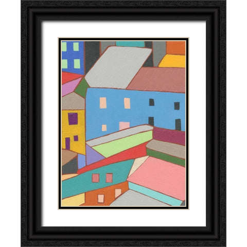 Rooftops in Color I Black Ornate Wood Framed Art Print with Double Matting by Galapon, Nikki