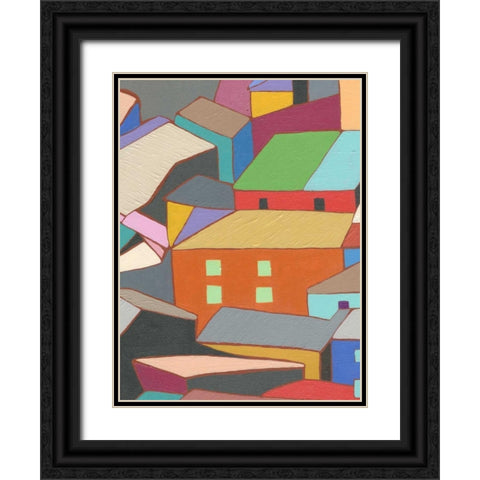 Rooftops in Color III Black Ornate Wood Framed Art Print with Double Matting by Galapon, Nikki