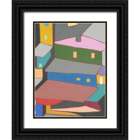 Rooftops in Color IV Black Ornate Wood Framed Art Print with Double Matting by Galapon, Nikki