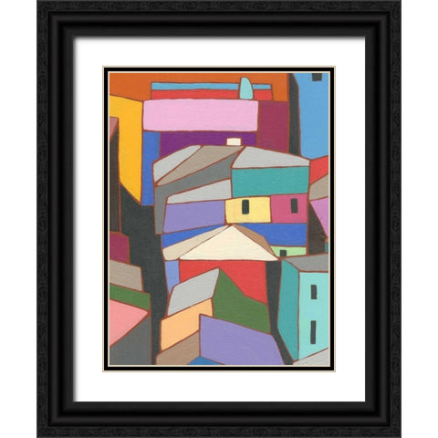 Rooftops in Color IX Black Ornate Wood Framed Art Print with Double Matting by Galapon, Nikki