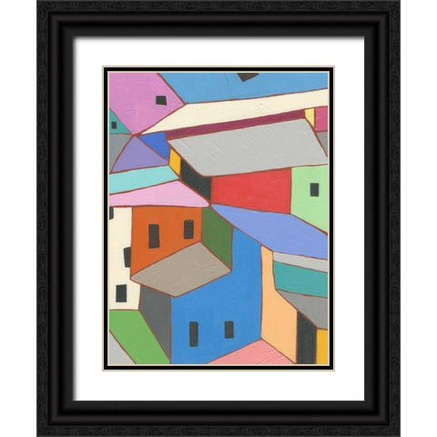Rooftops in Color XII Black Ornate Wood Framed Art Print with Double Matting by Galapon, Nikki