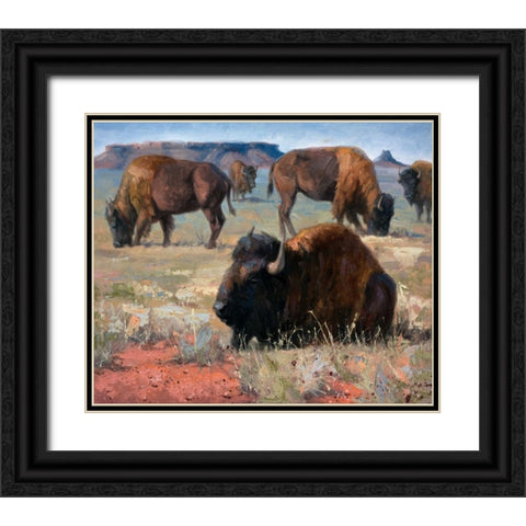 Lazy Days Black Ornate Wood Framed Art Print with Double Matting by Sorenson, Jack