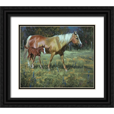 Field of Dreams Black Ornate Wood Framed Art Print with Double Matting by Sorenson, Jack