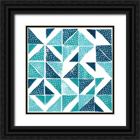 Beryl Block Print IV Black Ornate Wood Framed Art Print with Double Matting by Popp, Grace