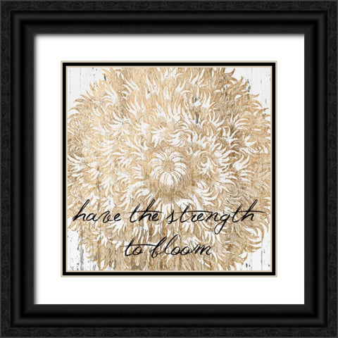 Metallic Floral Quote II Black Ornate Wood Framed Art Print with Double Matting by Fagalde, Jarman