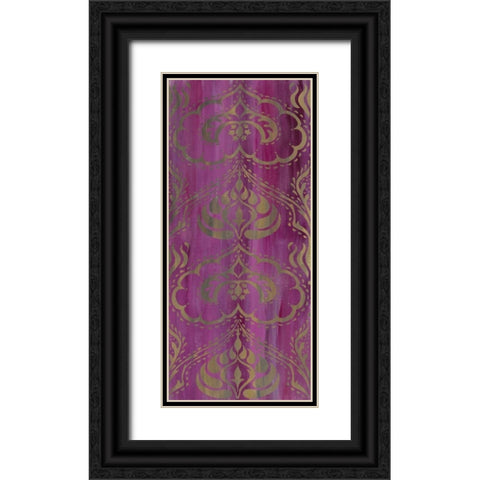 Purple Arabesque II Black Ornate Wood Framed Art Print with Double Matting by Zarris, Chariklia