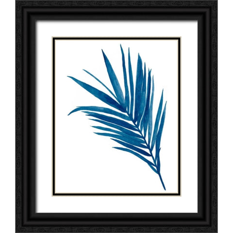 Indigo Botanica III Black Ornate Wood Framed Art Print with Double Matting by McCavitt, Naomi