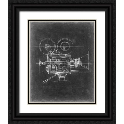 Camera Blueprints II Black Ornate Wood Framed Art Print with Double Matting by Harper, Ethan