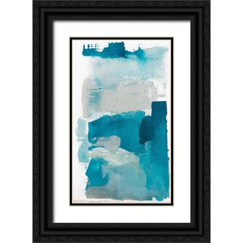 Seaglass IV Black Ornate Wood Framed Art Print with Double Matting by Contacessi, Julia