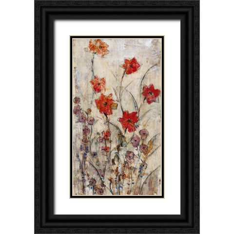Floral Wash II Black Ornate Wood Framed Art Print with Double Matting by OToole, Tim
