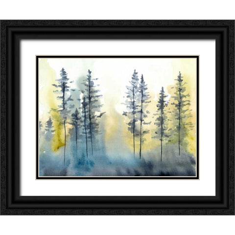 Shadow Forest I Black Ornate Wood Framed Art Print with Double Matting by Zarris, Chariklia