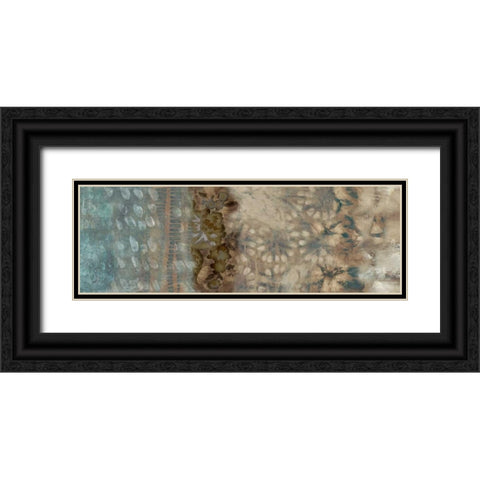 Shibori Panel I Black Ornate Wood Framed Art Print with Double Matting by Zarris, Chariklia