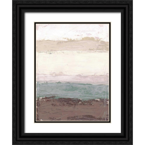 Strata Horizon I Black Ornate Wood Framed Art Print with Double Matting by Vess, June Erica