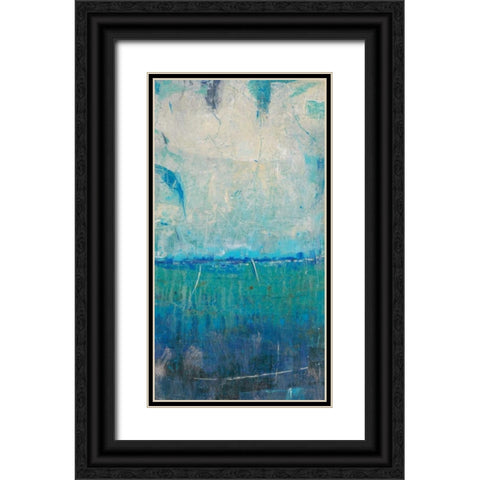 Blue Movement I Black Ornate Wood Framed Art Print with Double Matting by OToole, Tim