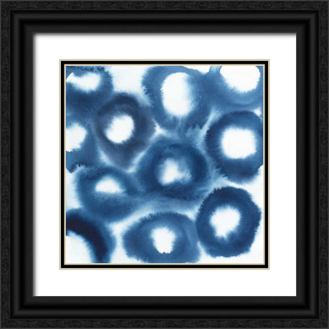 Indigo Bleed II Black Ornate Wood Framed Art Print with Double Matting by Popp, Grace