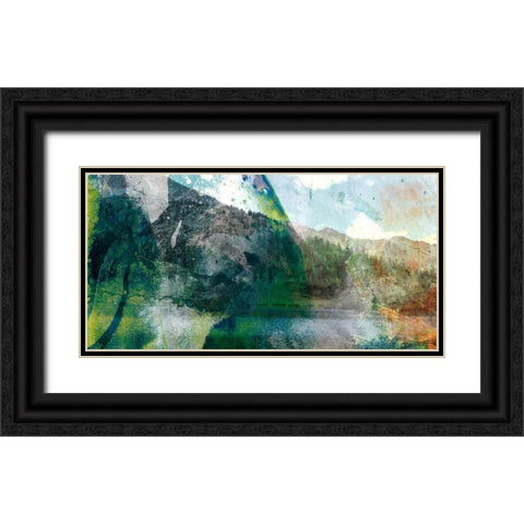 Mountain Abstract I Black Ornate Wood Framed Art Print with Double Matting by Jasper, Sisa