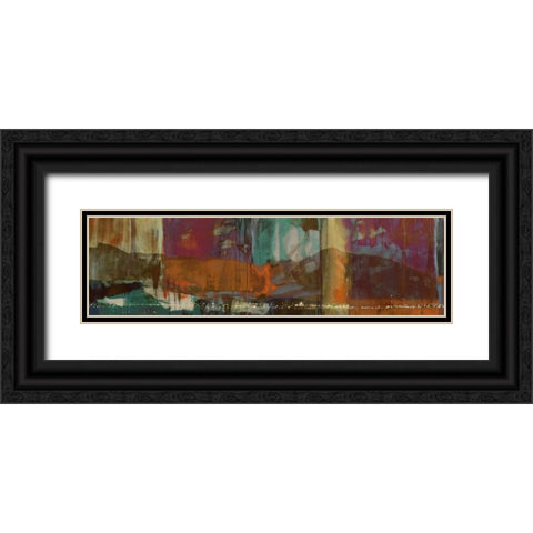 Mountain City Panorama Black Ornate Wood Framed Art Print with Double Matting by Jasper, Sisa