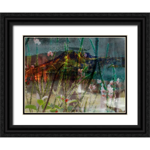 Mountain Wildflowers I Black Ornate Wood Framed Art Print with Double Matting by Jasper, Sisa