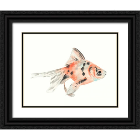Watercolor Tropical Fish I Black Ornate Wood Framed Art Print with Double Matting by McCavitt, Naomi