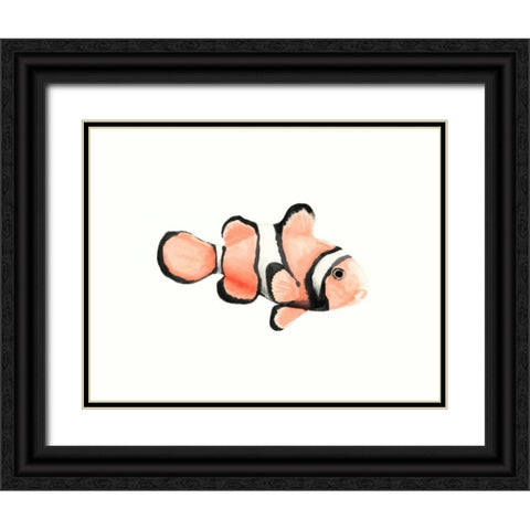 Watercolor Tropical Fish IV Black Ornate Wood Framed Art Print with Double Matting by McCavitt, Naomi