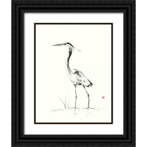 Evening Watch II Black Ornate Wood Framed Art Print with Double Matting by Rae, Nan