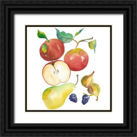 Harvest Medley II Black Ornate Wood Framed Art Print with Double Matting by Zarris, Chariklia