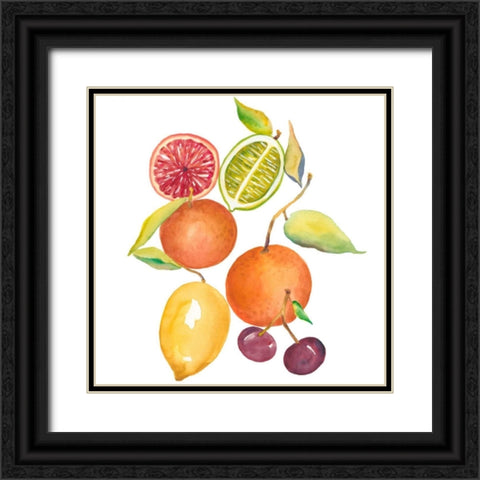 Harvest Medley III Black Ornate Wood Framed Art Print with Double Matting by Zarris, Chariklia